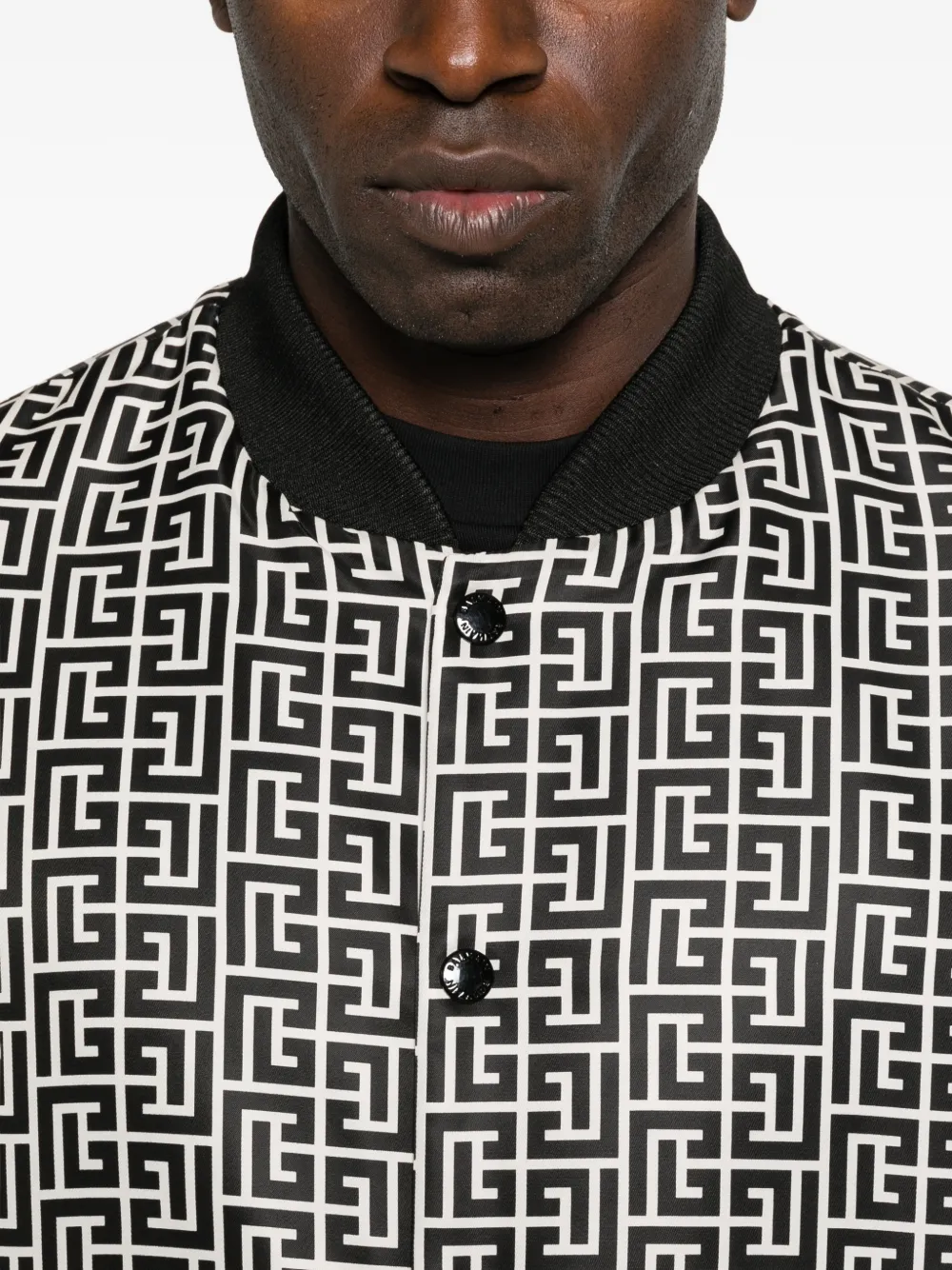 Balmain Omkeerbaar bomberjack met patroon Wit