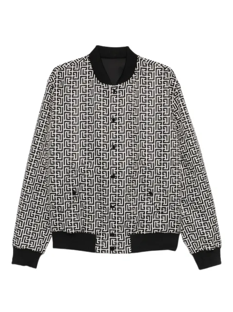 Balmain reversible patterned bomber jacket