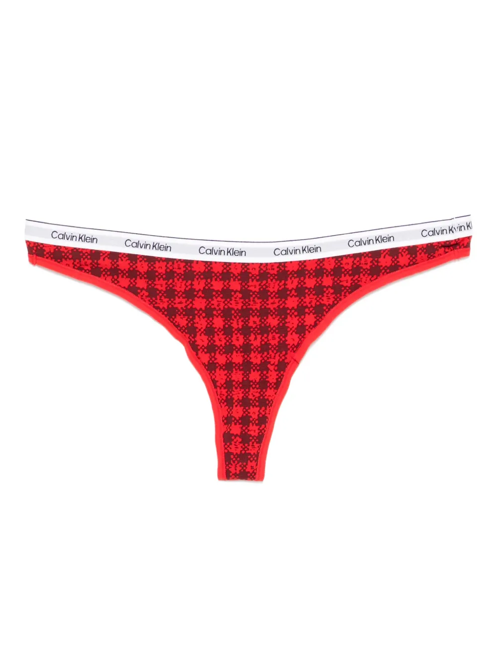 Calvin Klein logo-waistband thongs (pack of five) - Rood