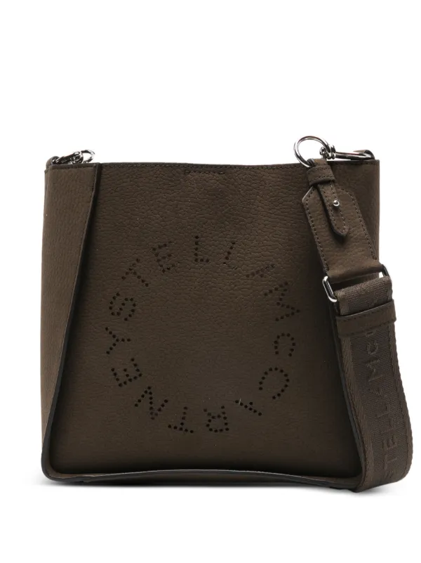 Stella McCartney Logo Square Crossbody Bag in Brown