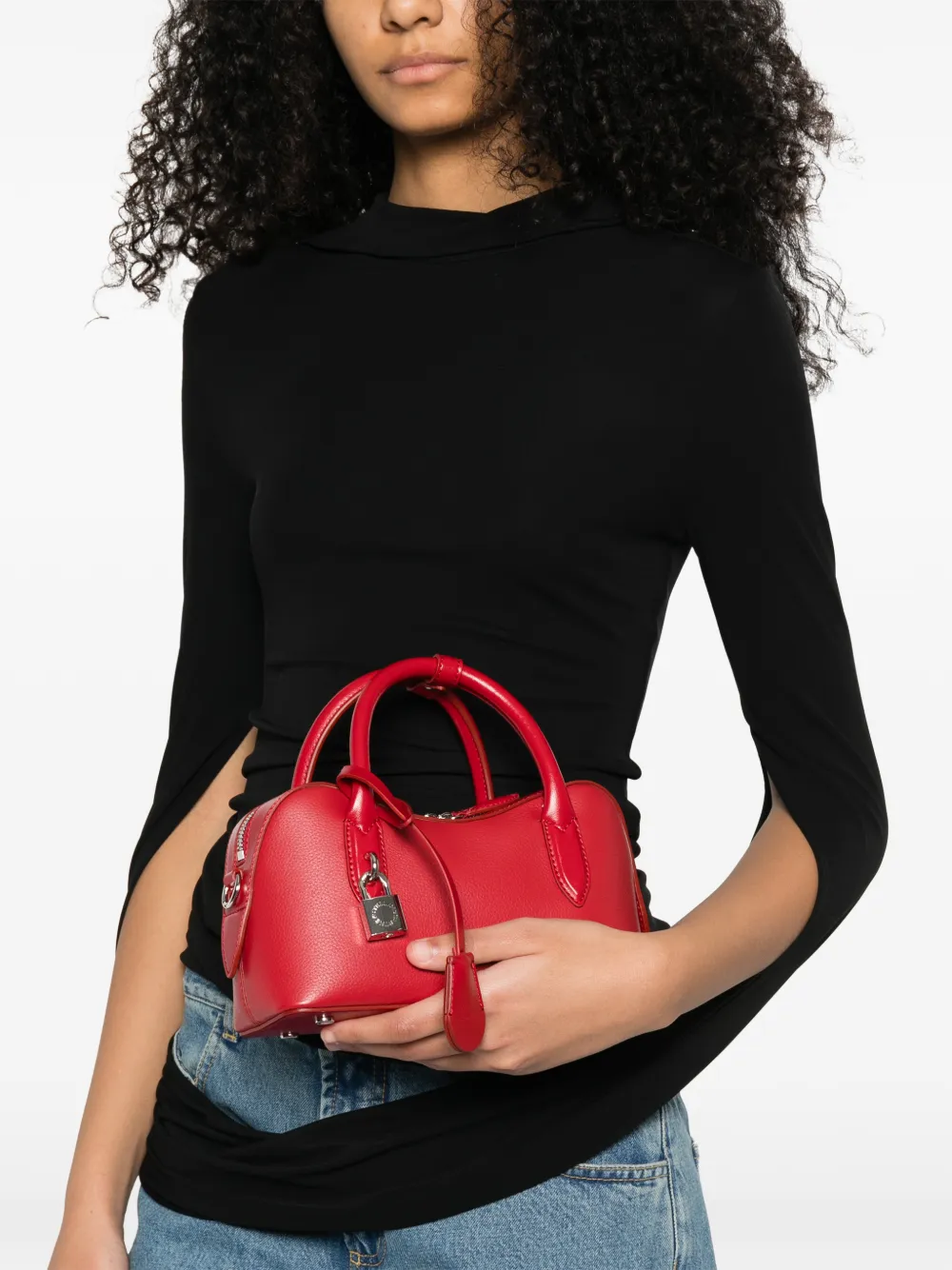 Stella McCartney padlock-embellishment tote bag - Rood