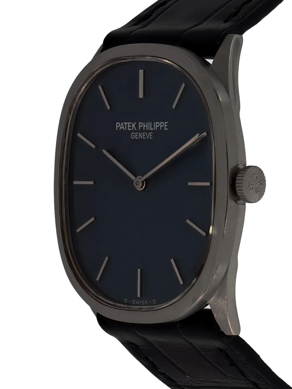 Pre-owned Patek Philippe Golden Ellipse 32mm Watch In Blue