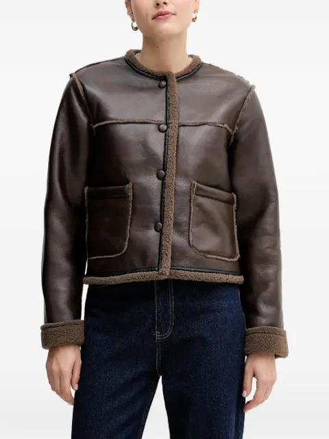 Hoss Intropia buttoned shearling jacket