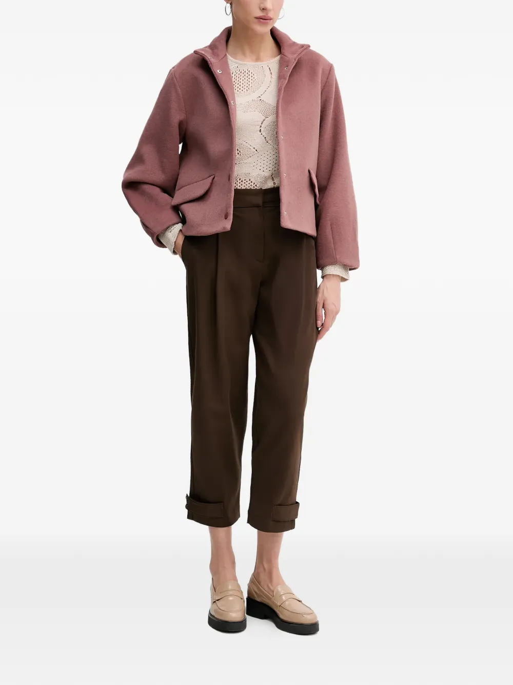  Hoss Intropia Federica High-neck Jacket - Pink 