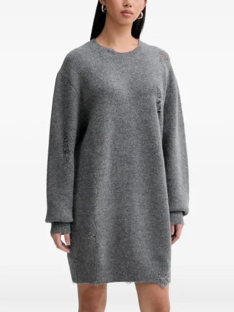 IRO distressed long-sleeve dress