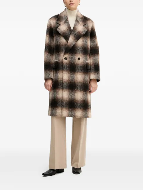 Joop! double-breasted checked coat