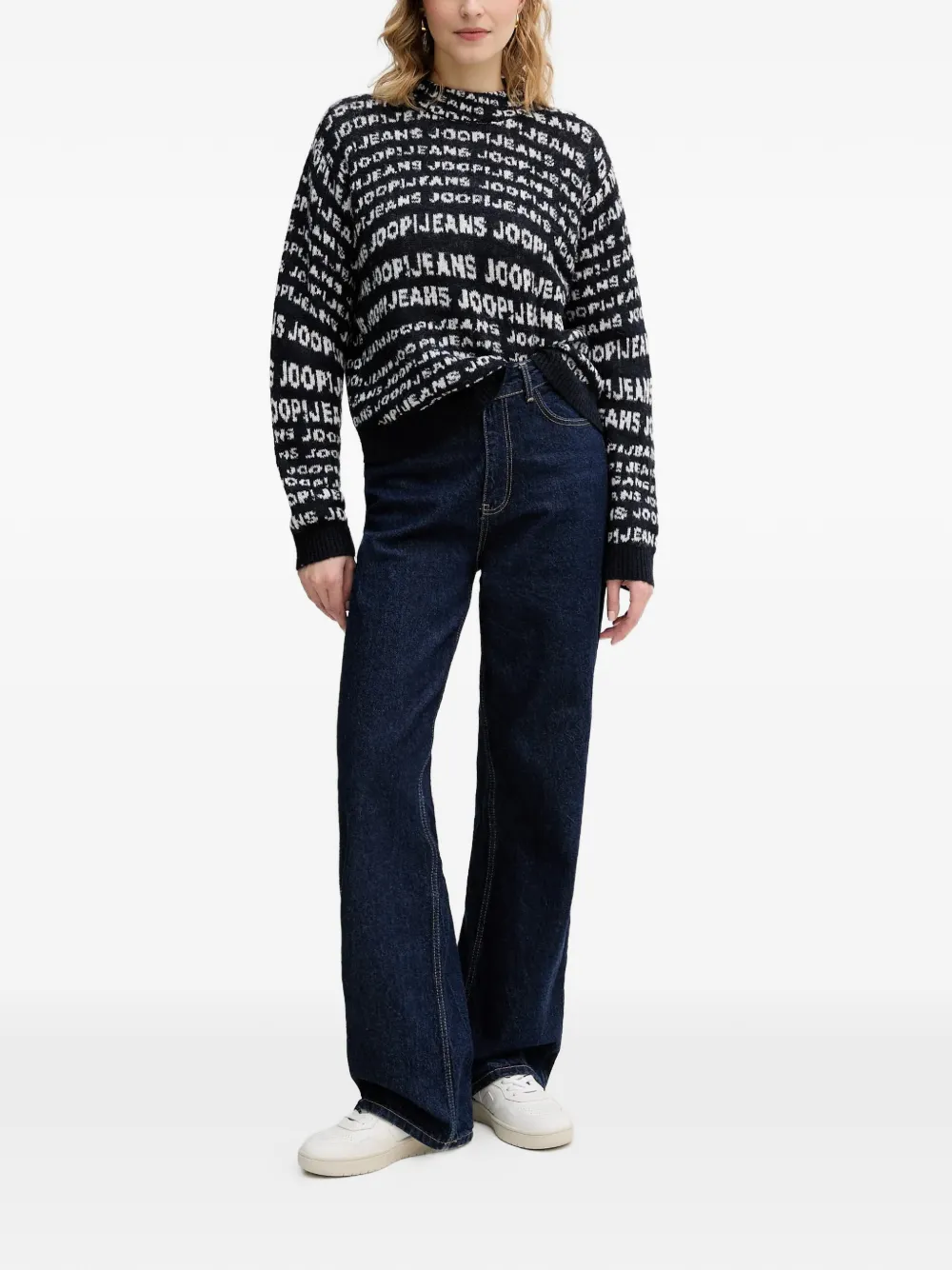  Joop! Kalissa Logo-jacquard Pullover - Blue 
