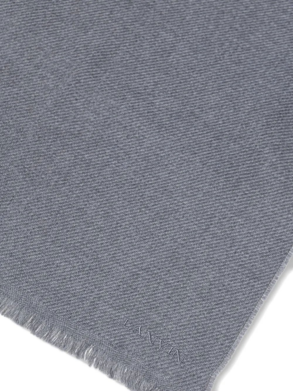  Lanvin Frayed Scarf - Grey 