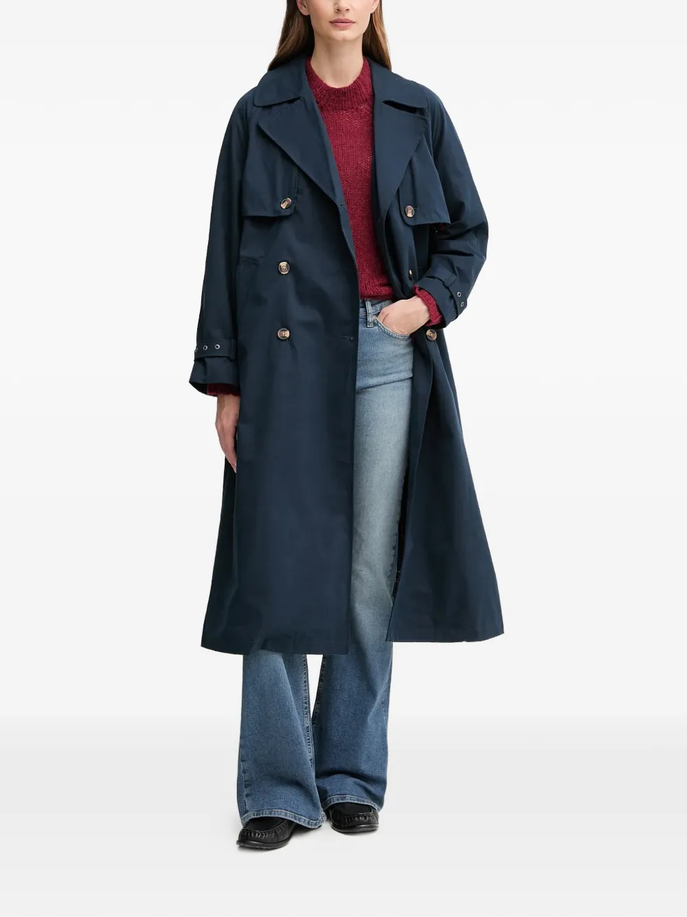 Joop! Kara trui met ronde hals en medaillon Rood