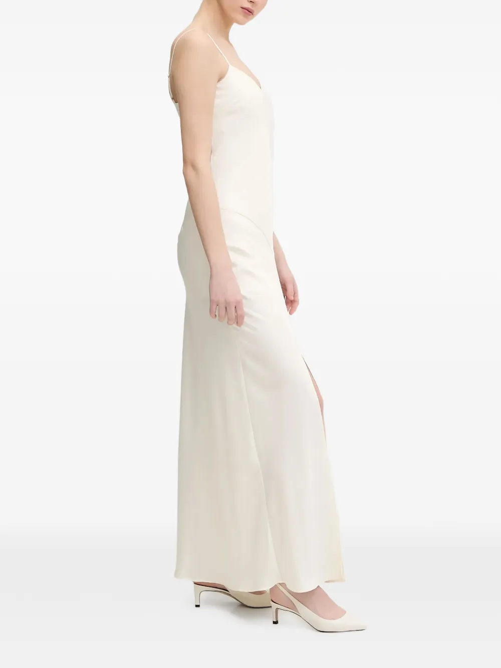 Joop! split-detail V-neck maxi dress - Beige