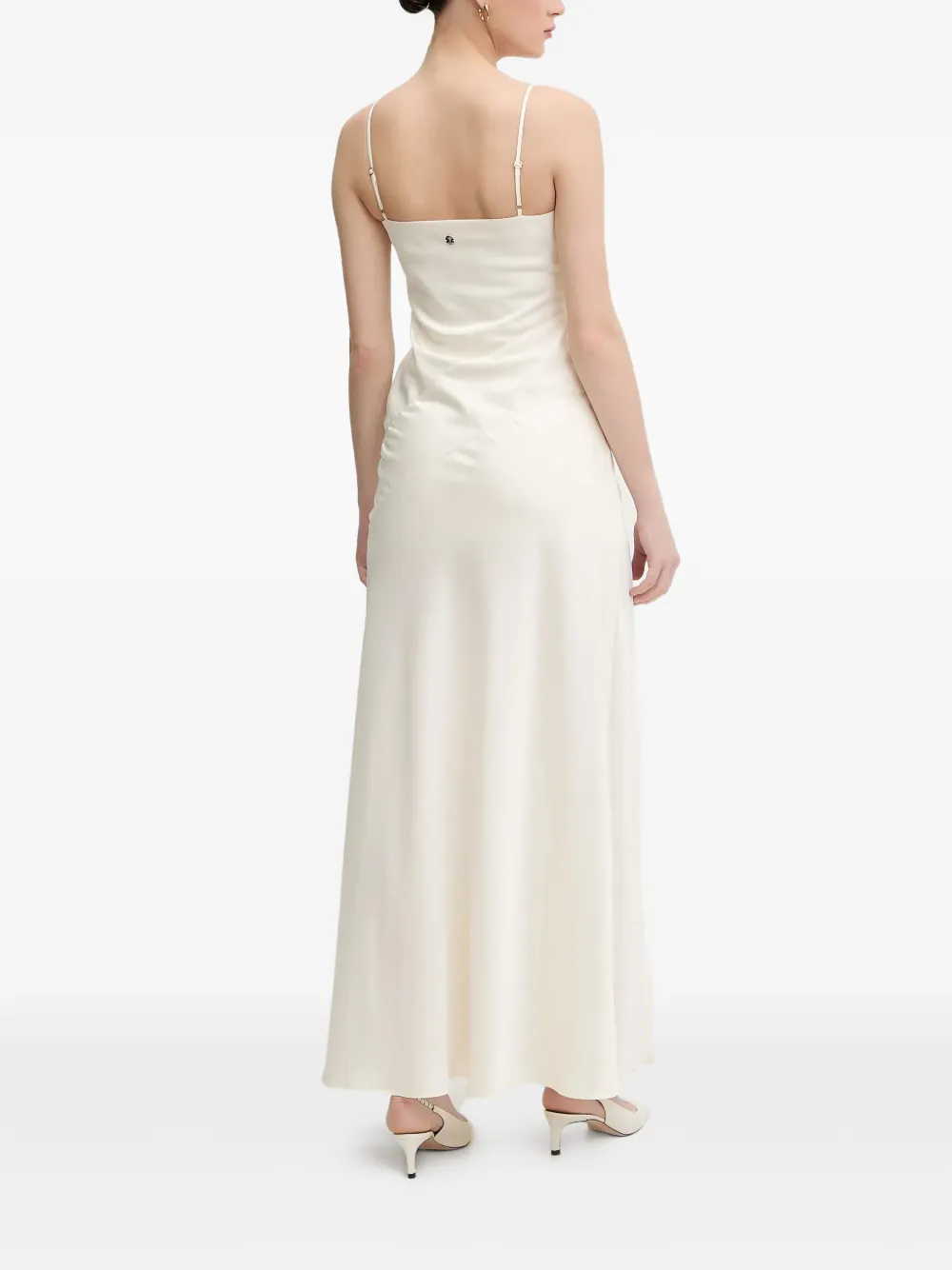  Joop! Split-detail V-neck Maxi Dress - Neutrals 