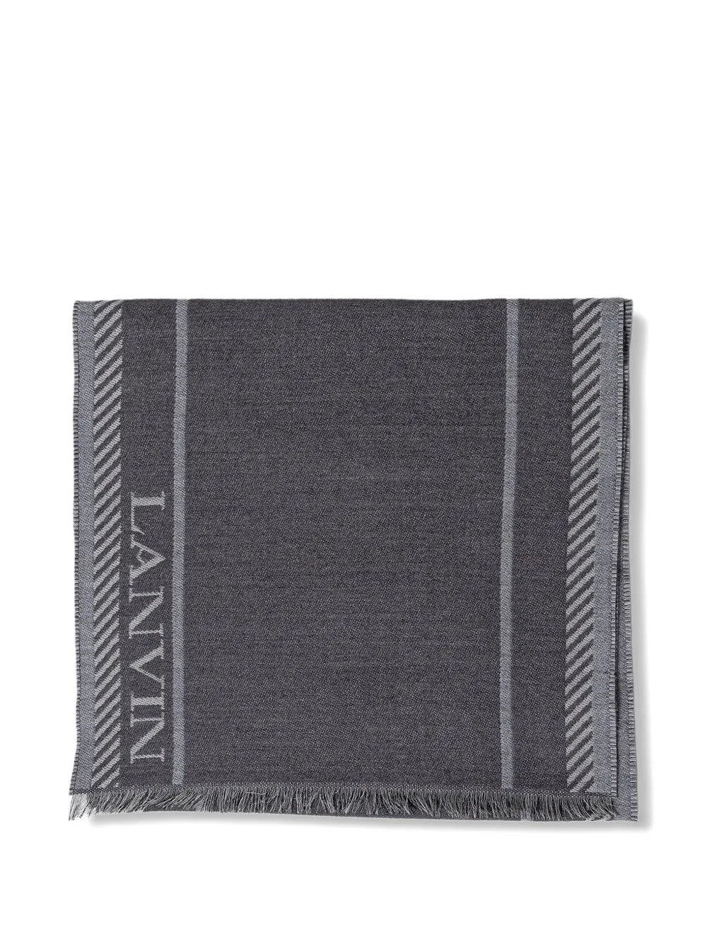 Lanvin logo stripe scarf - Grijs