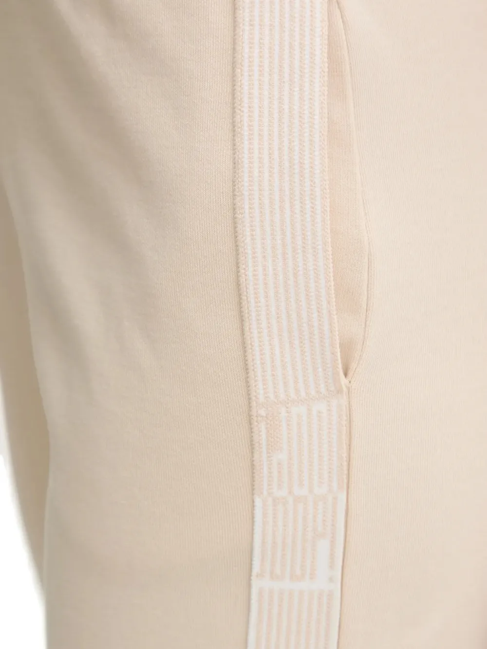 Joop! Broek met trekkoordsluiting en streepdetail Beige