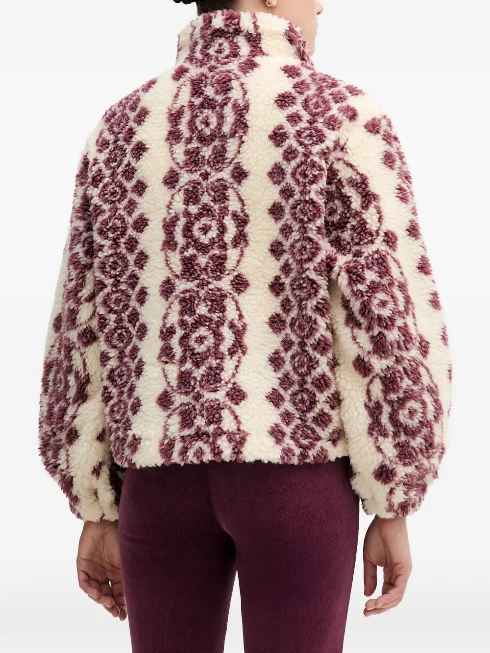  Hoss Intropia Geometric-pattern Zip Top - Neutrals 