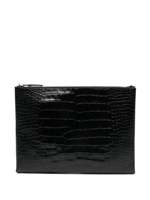 TOM FORD textured zip-closure clutch bag