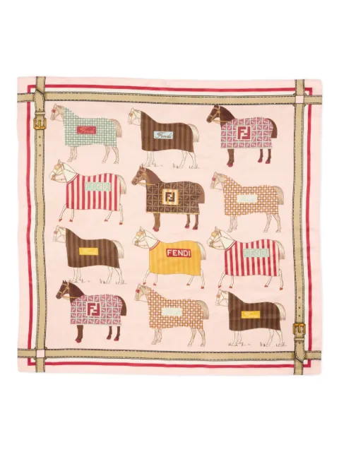 Fendi Kids horse-print scarf