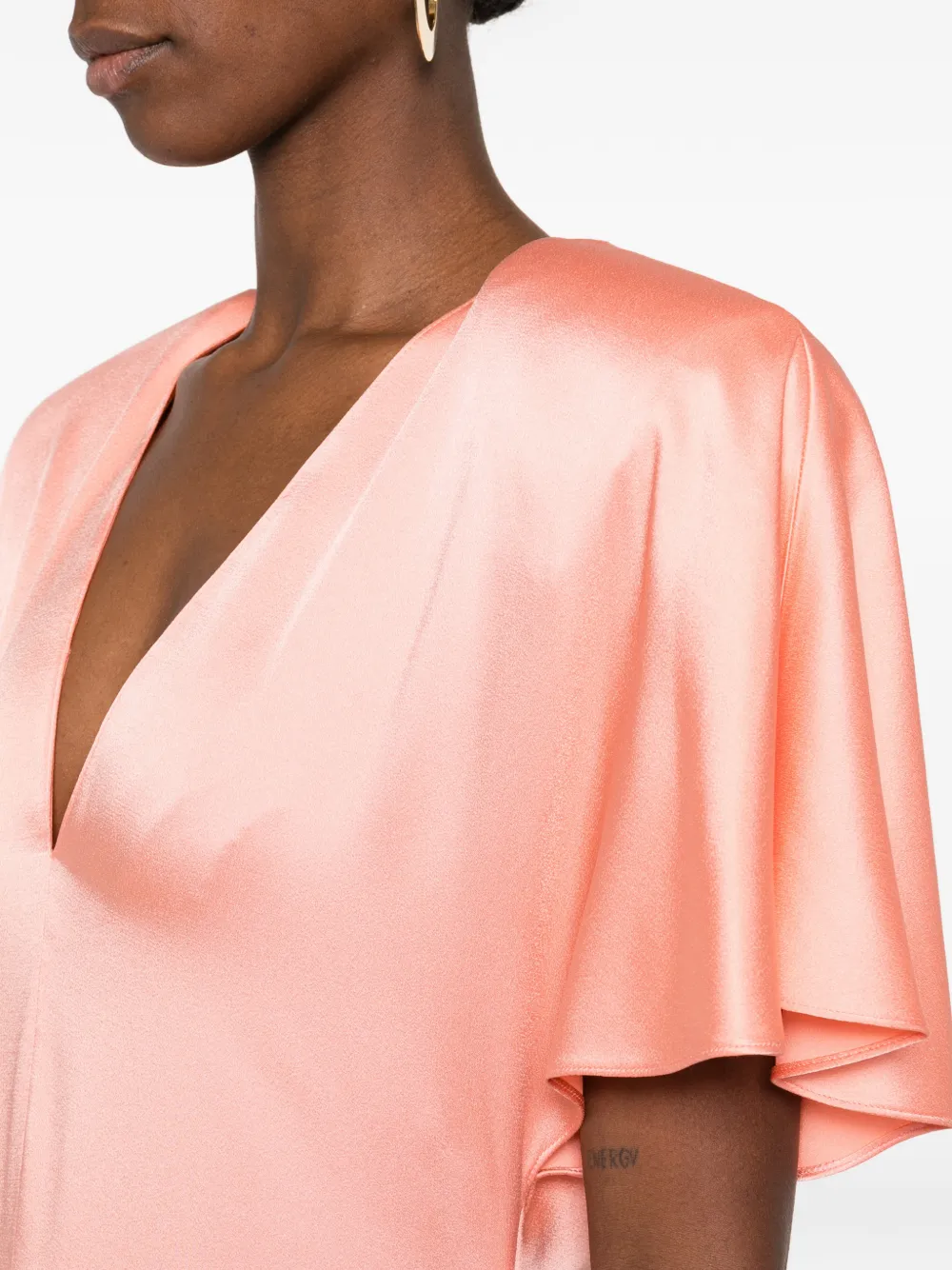 Stella McCartney Midi-jurk met V-hals Roze