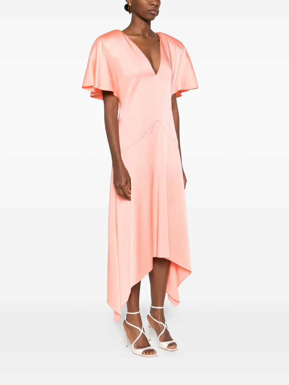 Stella McCartney Midi-jurk met V-hals Roze