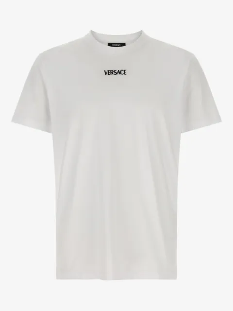Versace embroidered cotton-jersey slim T-shirt