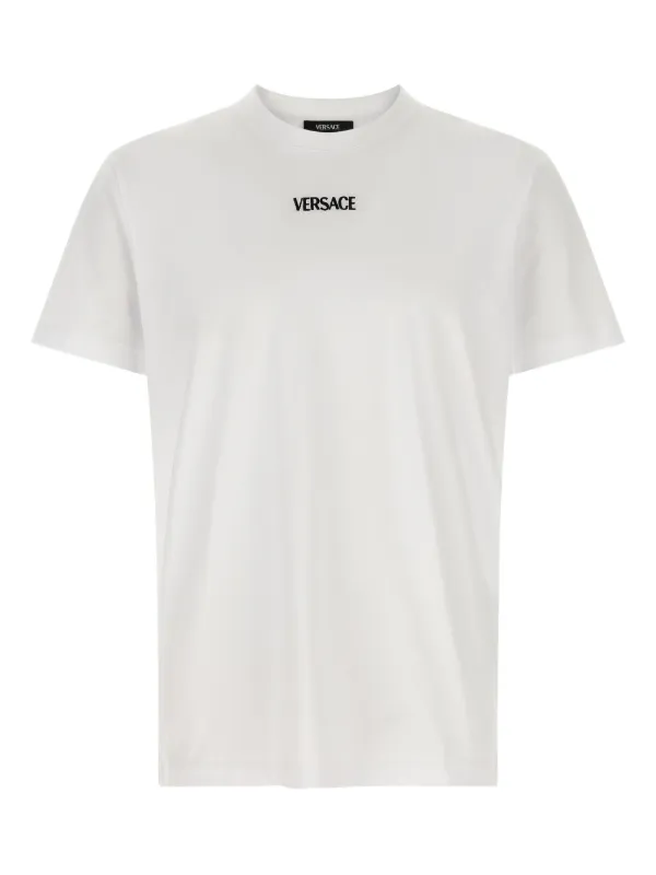 お値引きしました⭐︎VERSACE ヴェルサーチェ Tシャツ ロゴ ホワイト Versace ロゴ Tシャツ | ホワイト | FARFETCH JP