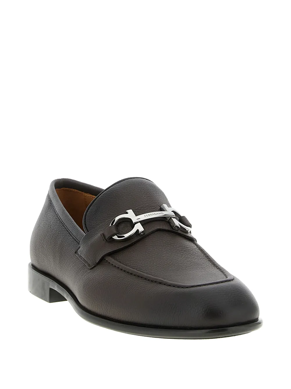 Ferragamo Gancini leather loafers - Bruin