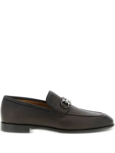 Ferragamo Gancini leather loafers
