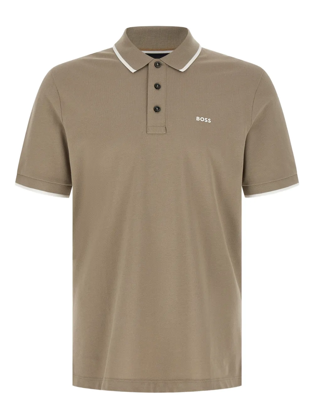BOSS logo-detail polo shirt - Toni neutri