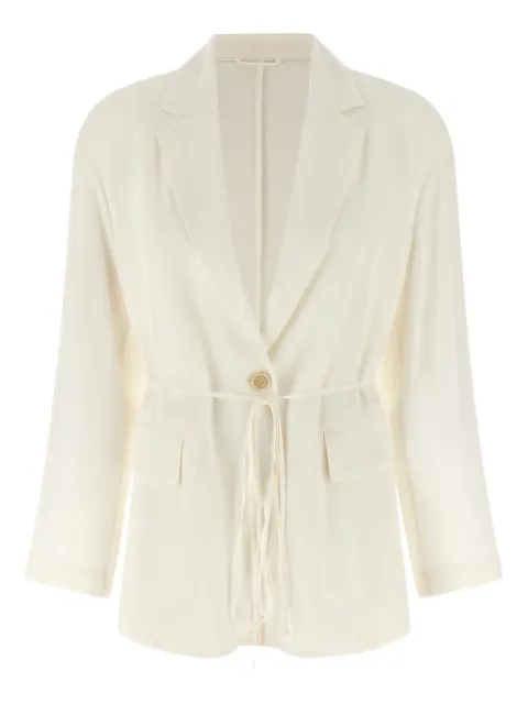 Brunello Cucinelli knotted lace single-breasted blazer