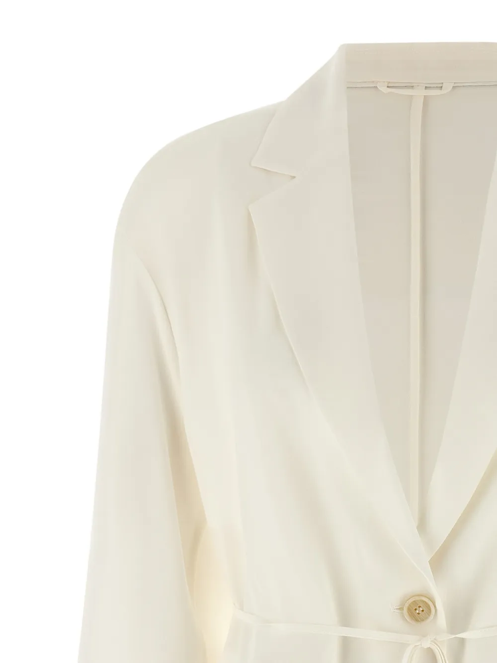  Brunello Cucinelli Knotted Lace Single-breasted Blazer - White 