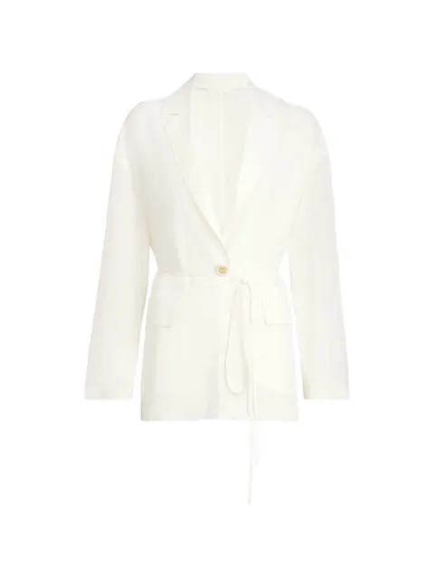 Brunello Cucinelli enkeltradet blazer med knude og blonder