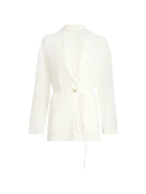 Brunello Cucinelli blazer de encaje con botones y nudo