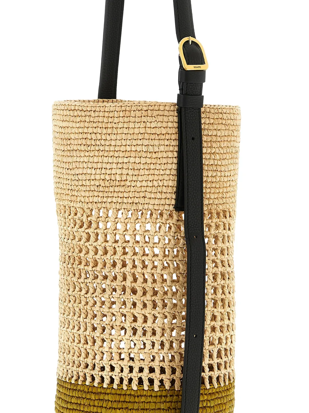 small Billie woven-raffia bucket bag