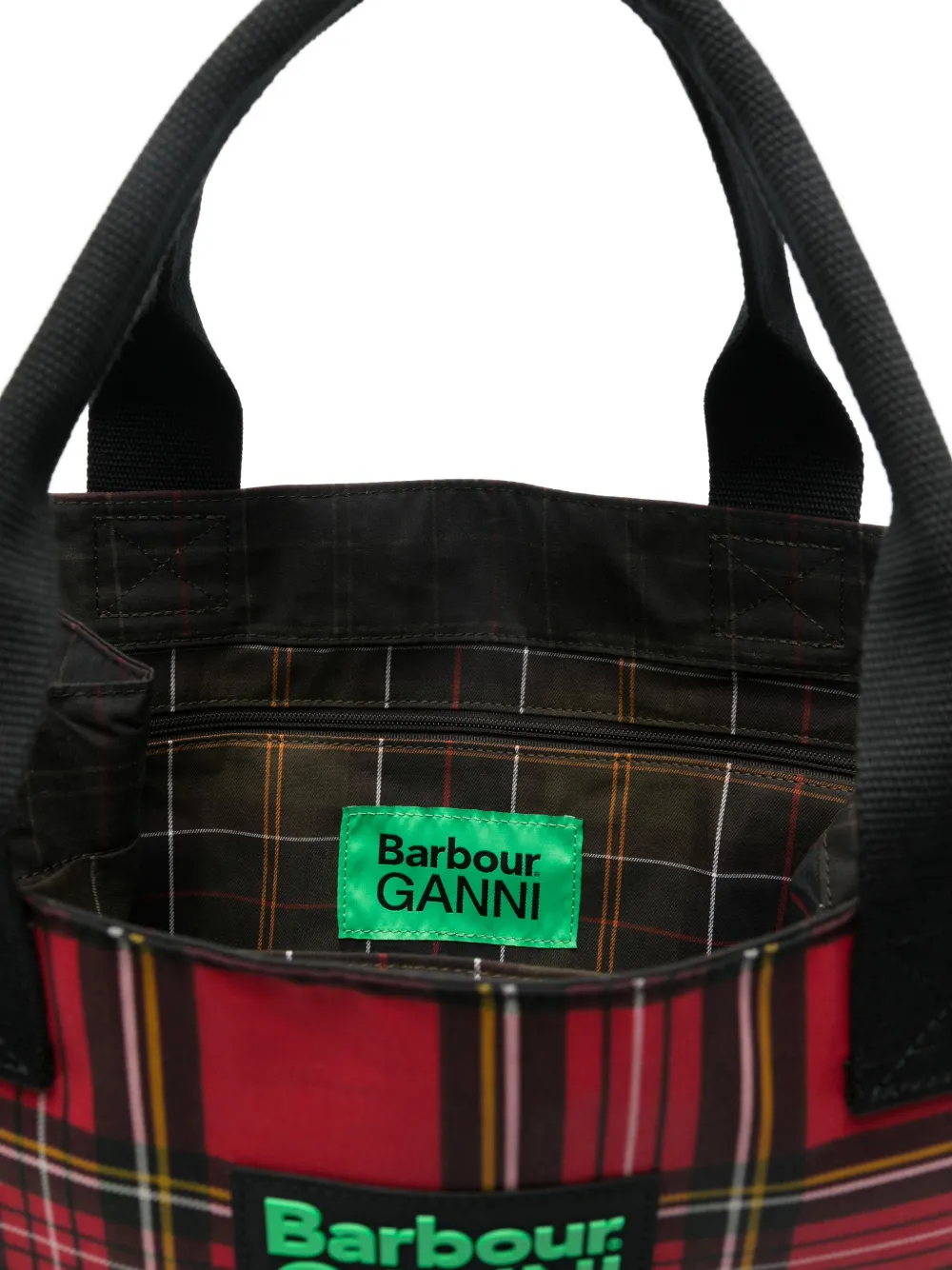 Tartan Logo-Detail Tote Bag