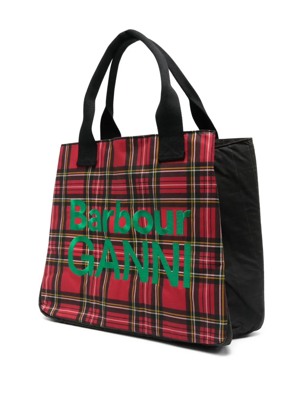 Tartan Logo-Detail Tote Bag