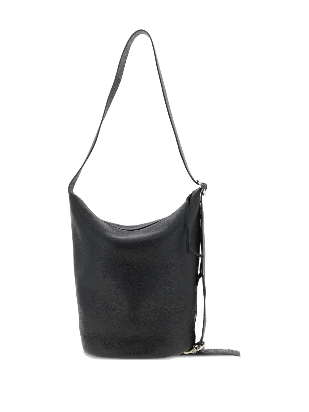 LOEWE metal-buckle shoulder bag - Zwart