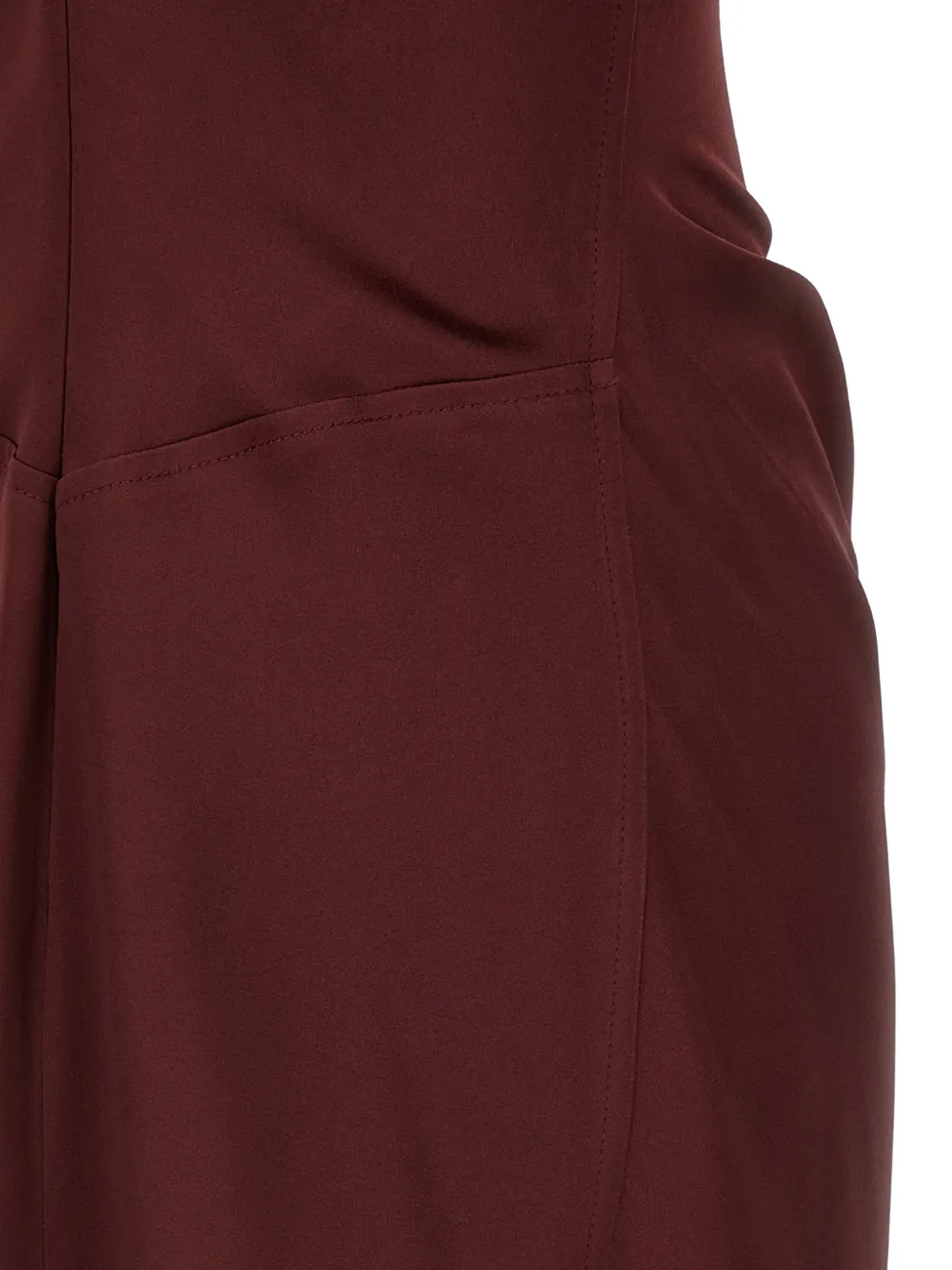 Victoria Beckham Jurk met ruches en korte mouwen Rood