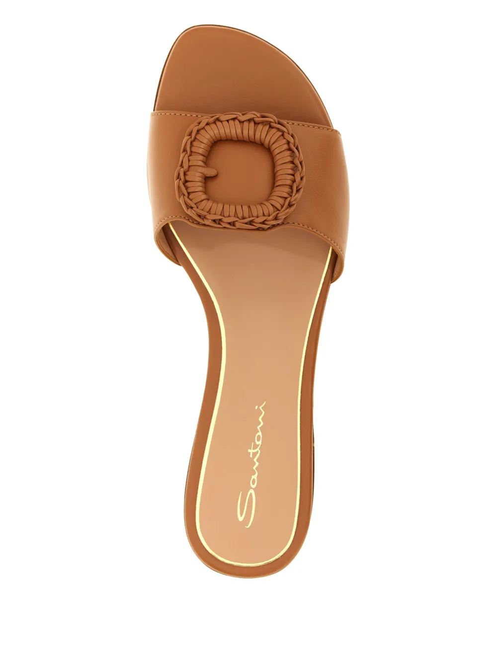 Santoni Corolle geweven sandalen Bruin