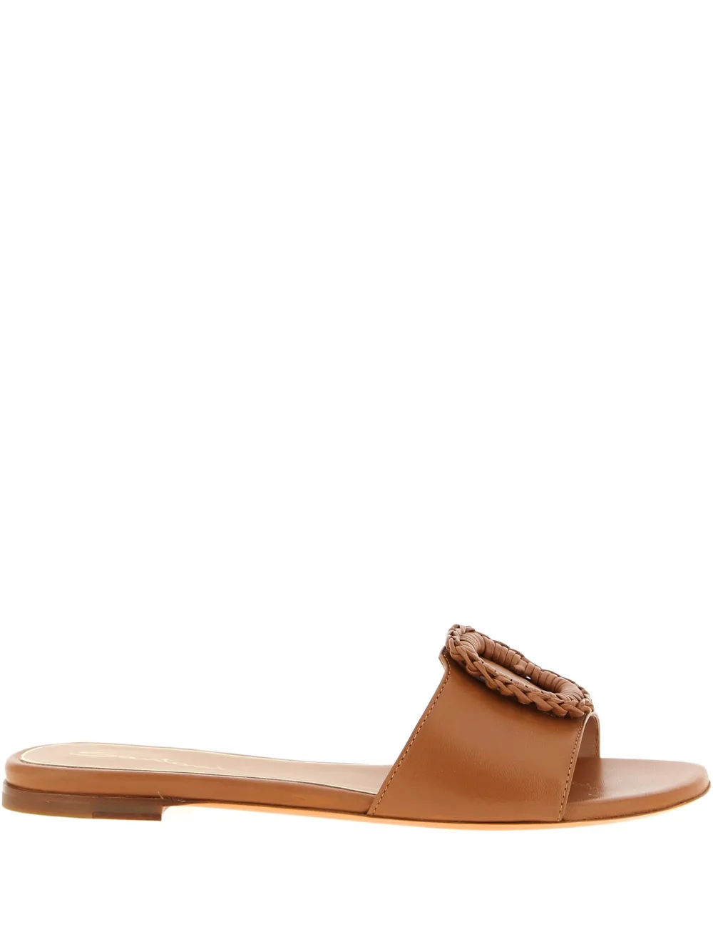 Santoni Corolle geweven sandalen Bruin