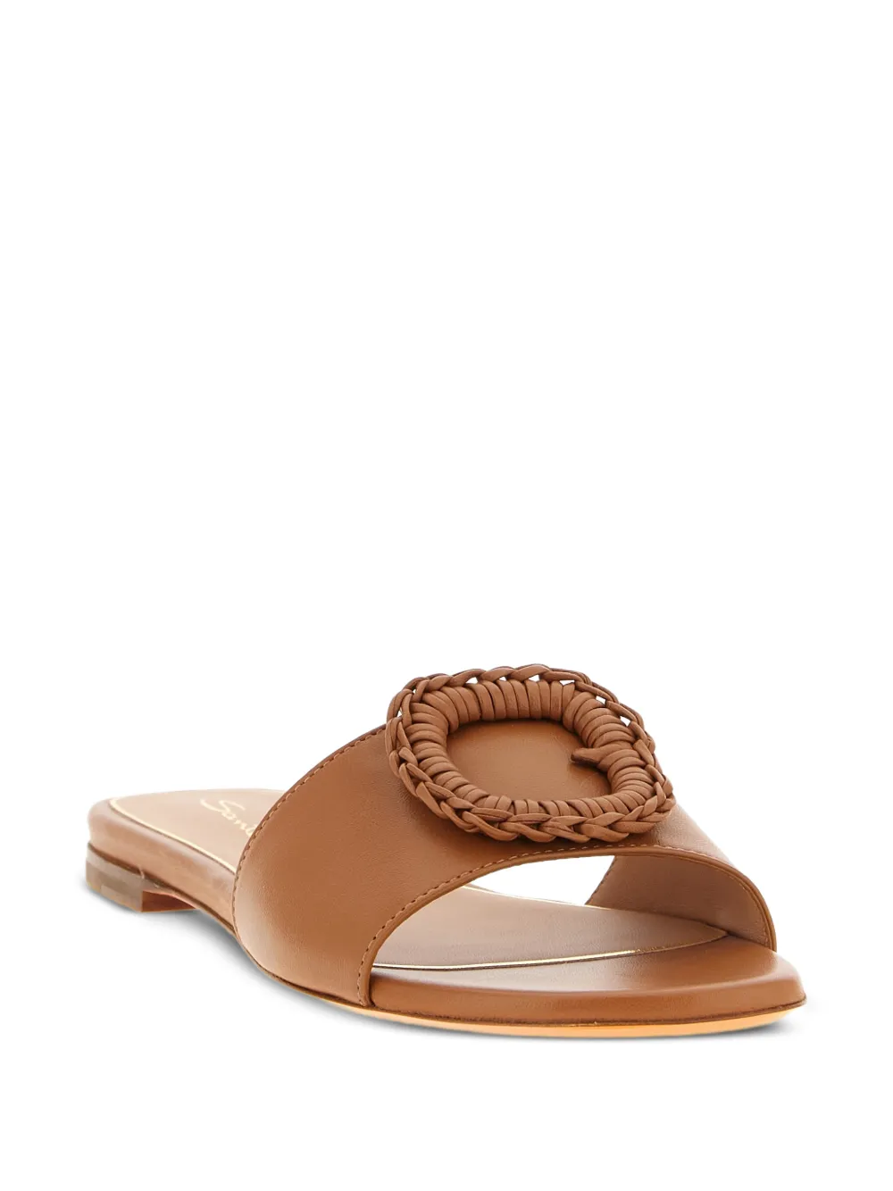 Santoni Corolle geweven sandalen Bruin