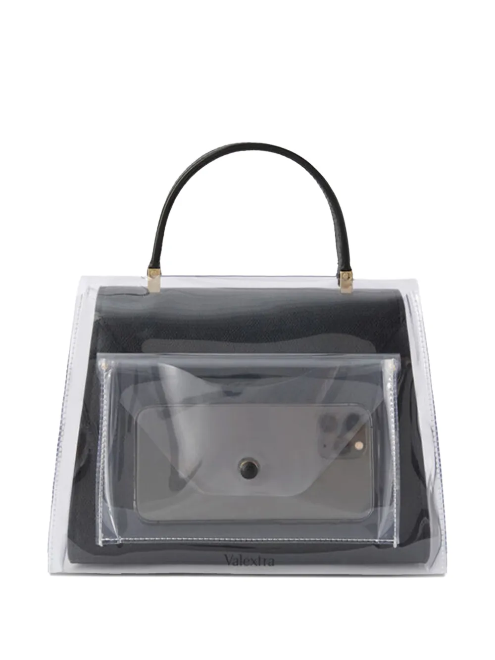  Valextra Mini Iside Flap Raincoat - Black 