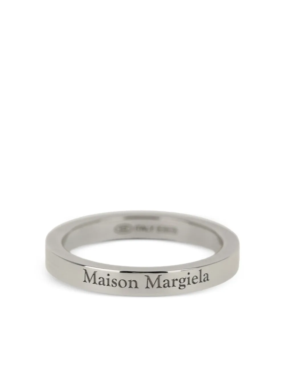 Maison Margiela engraved logo thin ring - Silber