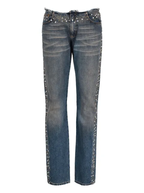 Voyage Et Cie jeans con detalle de gemas