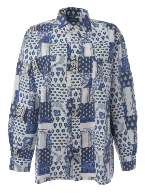 Souleiado patchwork pocket shirt