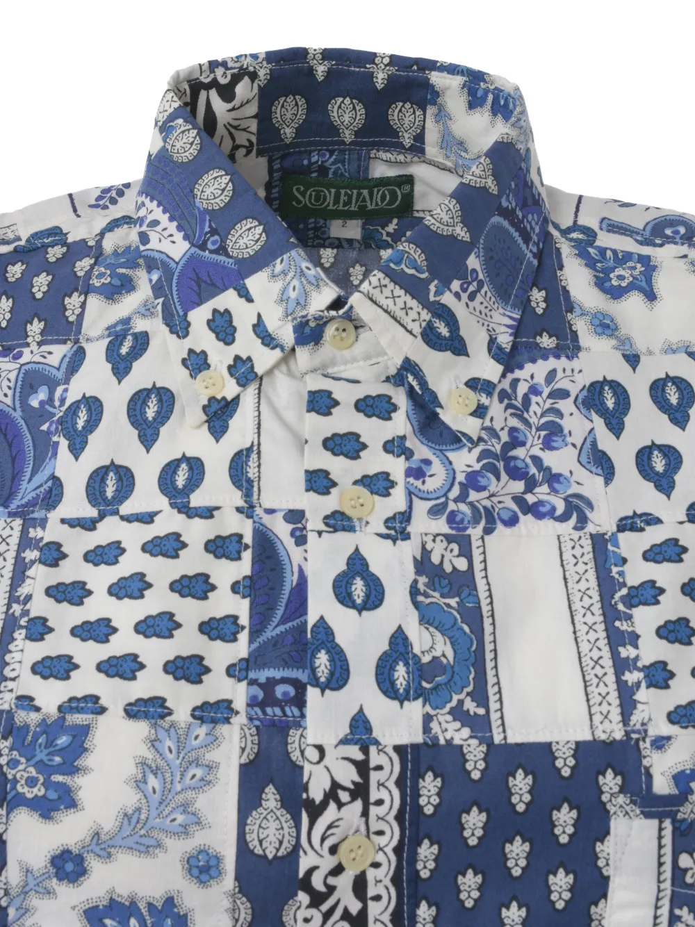  Souleiado Patchwork Pocket Shirt - White 