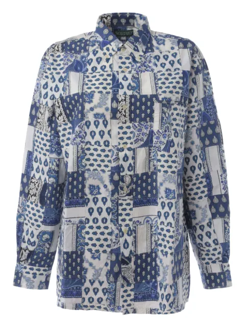 Souleiado patchwork pocket shirt