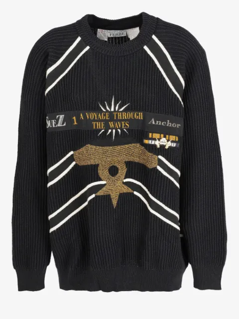 Gianfranco Ferré Pre-Owned ribbed print knitted sweater