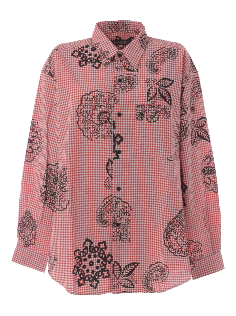 Souleiado vichy floral-print shirt - Rosso