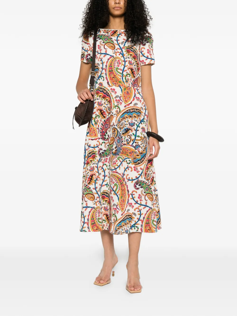 ETRO paisley midi dress - Beige