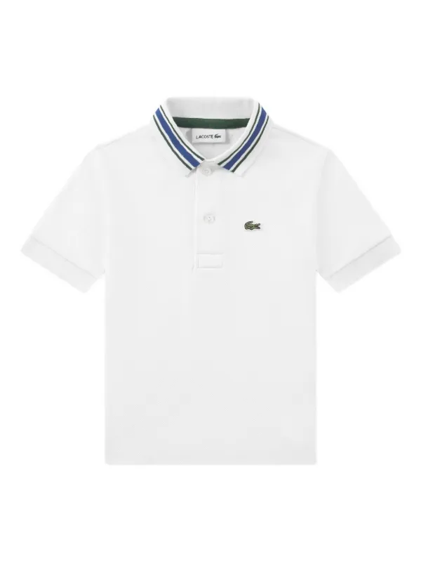 Lacoste Kids ストライプカラー ポロTシャツ | ホワイト | FARFETCH JP