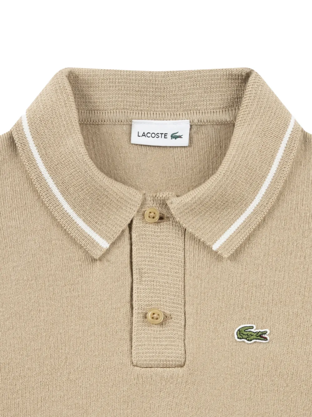 Lacoste Kids Poloshirt met lange mouwen Beige